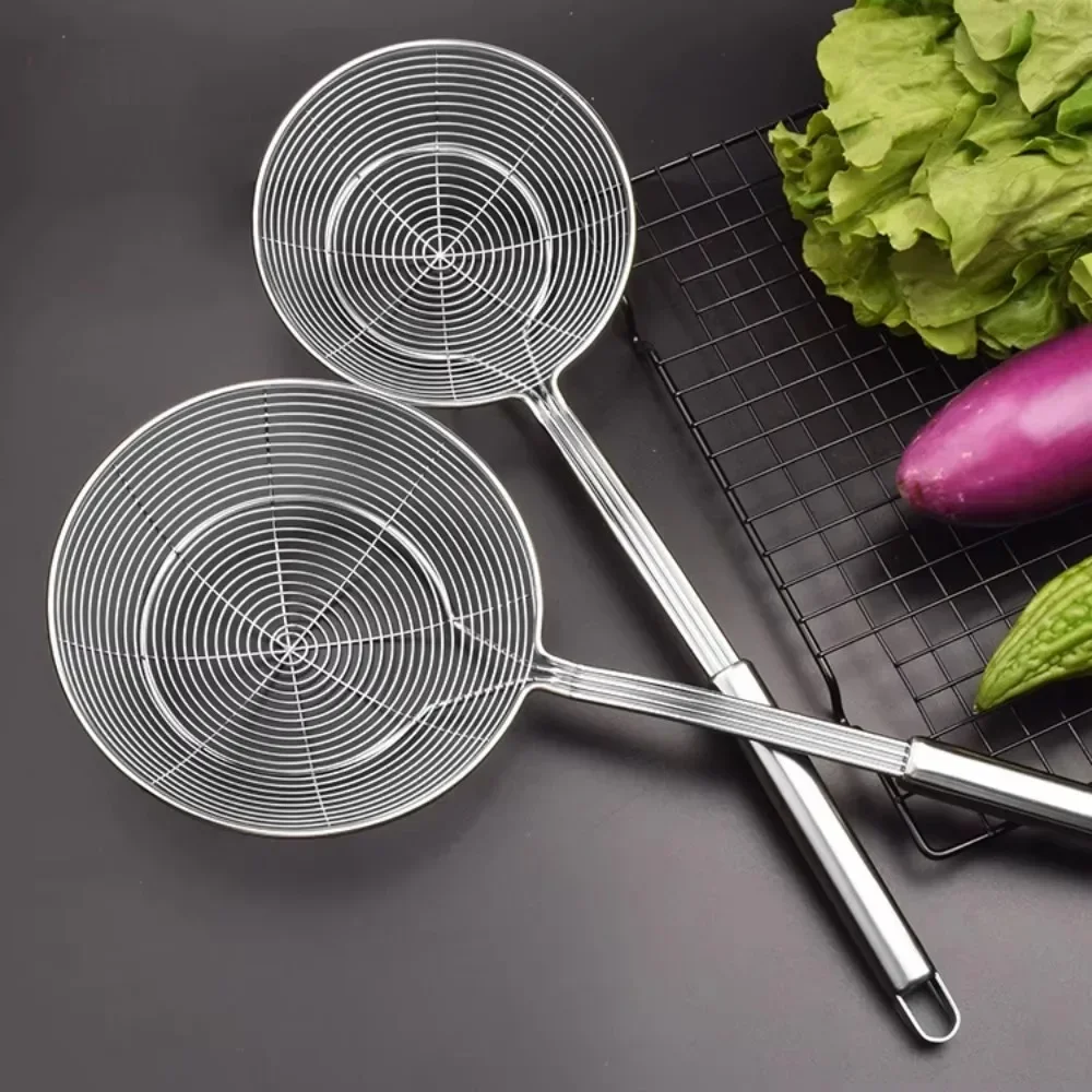 304 Stainless Steel Leaky Spoon Household Kitchen Lo Mein Dumpling Large Screen Fried Hot Pot Line