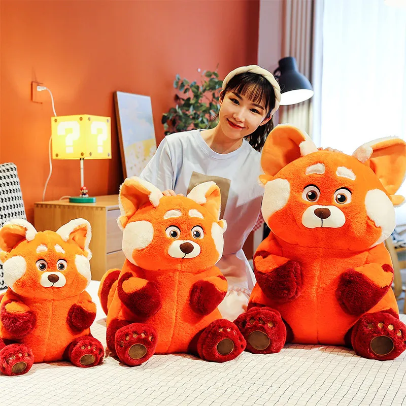 

Поворачивающаяся красная кожа, плюшевая игрушка, красная панда, кукла Ji Meimei, периферийная кукла, подарок на день рождения, Женская декоративная подушка, детская игрушка