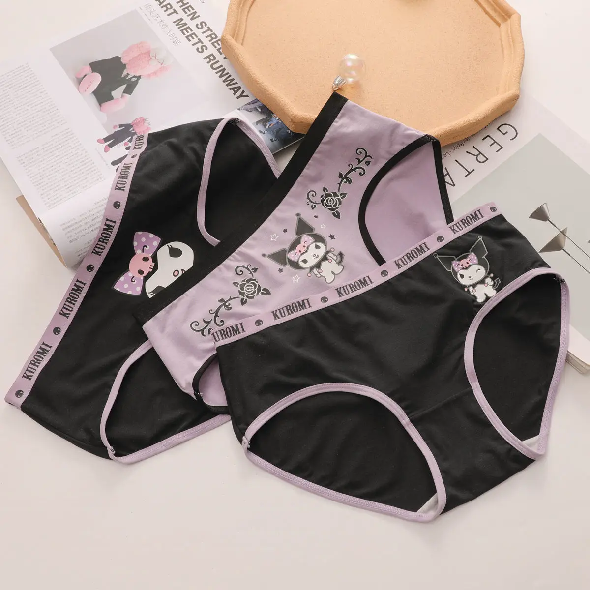 

Kawaii My Melody Cinnamoroll Kuromi KT Sanrioed Cute Cartoon Printed Panties Magical Girl Cute Seamless Panties Birthday Gift