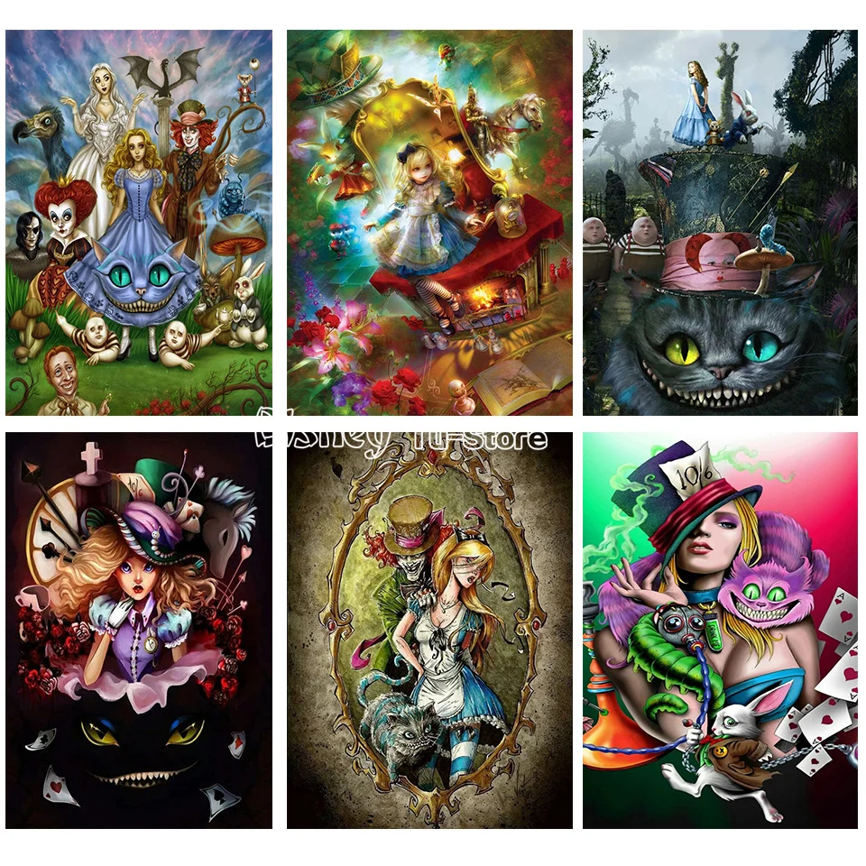 

Картина из страз «Алиса в стране чудес»