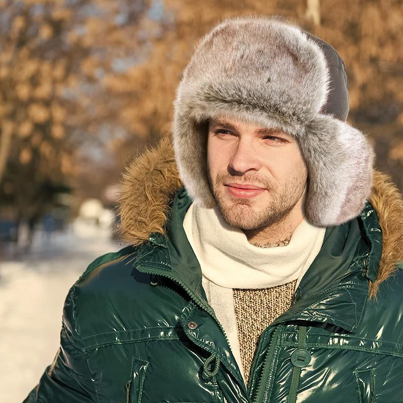 Naturehike Warm Hat Autumn Winter Windproof Outdoor Camping Hiking Cap Mens Womens Ear Protection Hat Faux Fox Fur Hat NH19FS017