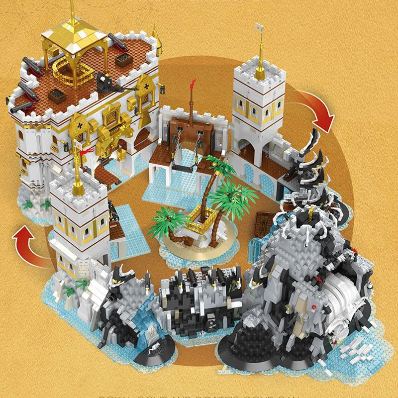 Конструктор Moc Idea Пиратская серия строительные блоки Королевского залива замок