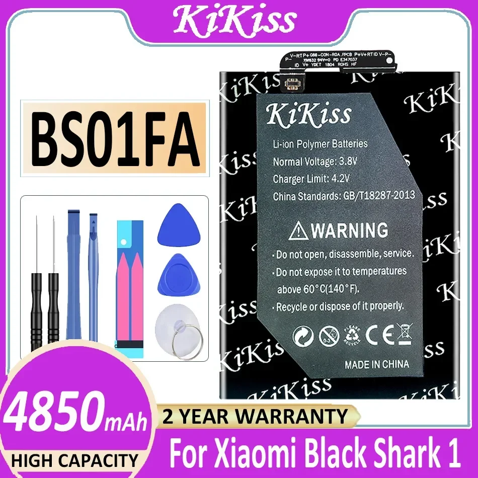 Аккумулятор KiKiss BS01FA 4850 мАч для Xiaomi Black Shark 1 Shark1/Black Dual SIM TD-LTE/SKR-A0 AWM-A0 Bateria