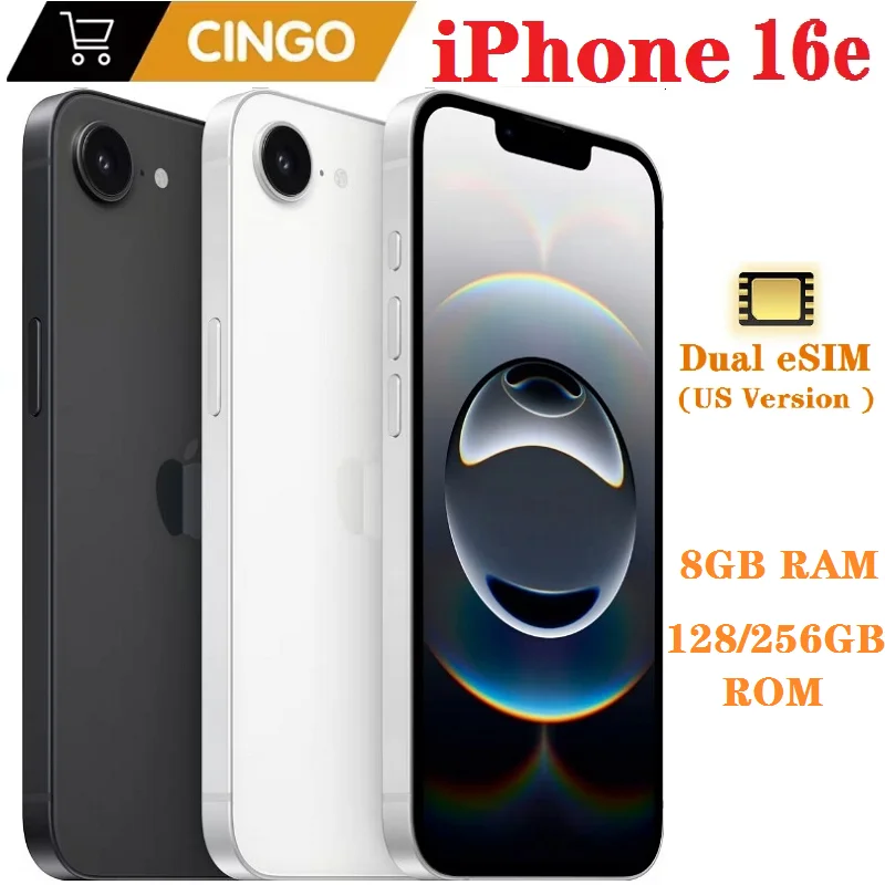 Фото Оригинальный б/у мобильный телефон Apple iPhone 16e 128 ГБ/256 ГБ Dual e-SIM 6,1 дюйма A18 Hexa-Core 5G Face ID iphone 16 e №1