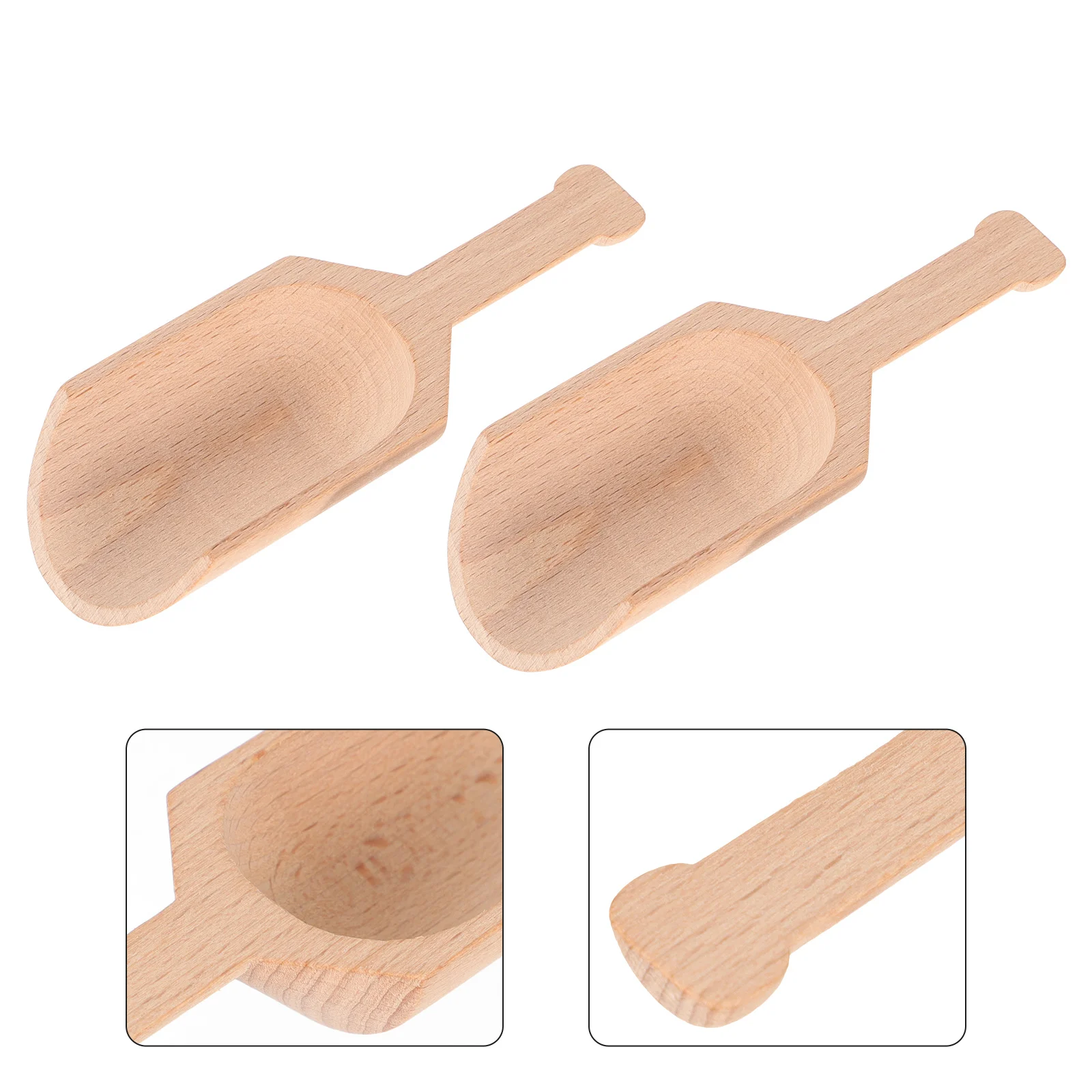 

Wooden Scoop Spoon Salt Bath Tea Spoons Wood Scoops Coffee Mini Scooper Flour Ice Sugar Salts Cream Candy Bamboo Condiments