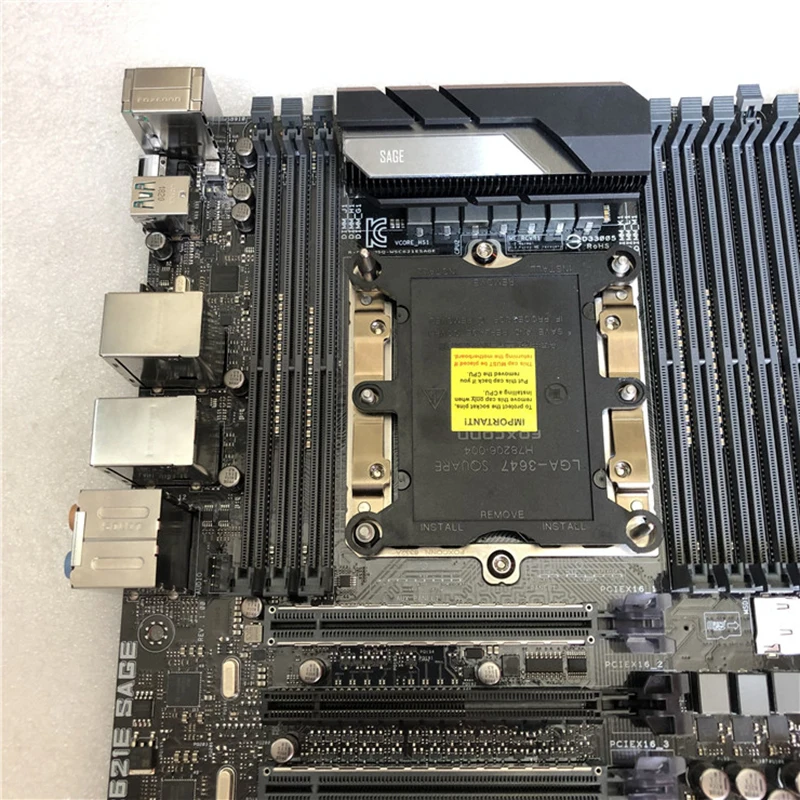 

Оригинальная материнская плата рабочей станции для Asus WS C621E шалфей C621 12 x DIMM DDR4 1536 ГБ 100% тестирование перед отправкой