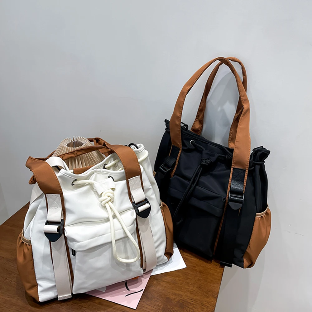 

Women Crossbody Bags Large Capacity Multifunctional Top-Handle Bags Contrast Color Fashion Nylon Casual Portable Female Satchel