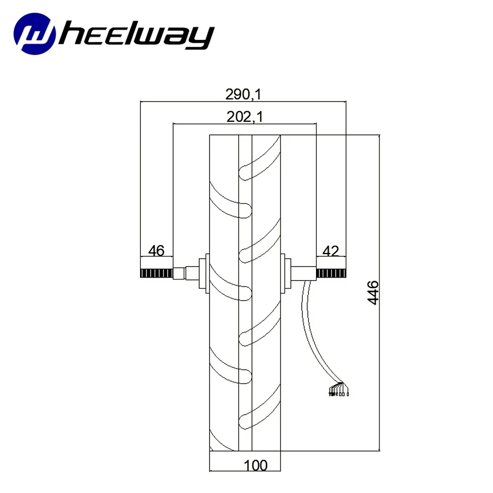 Низкоскоростной мотор с высоким крутящим моментом 17 5 дюйма 36 В-60 в-Вт |