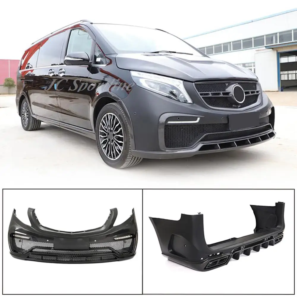 

Car Front Bmper Rear Bumper Engine Hood Bonnet Cover Dry Carbon for Mercedes Benz V Class W447 V200 V220 V250 2014-2019