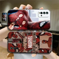 marvels spider man phone case for xiaomi redmi 9 9i 9t 9at 9a 9c note 9 pro max 5g 9t 9s 10s 10 pro max 10t 5g silicone cover