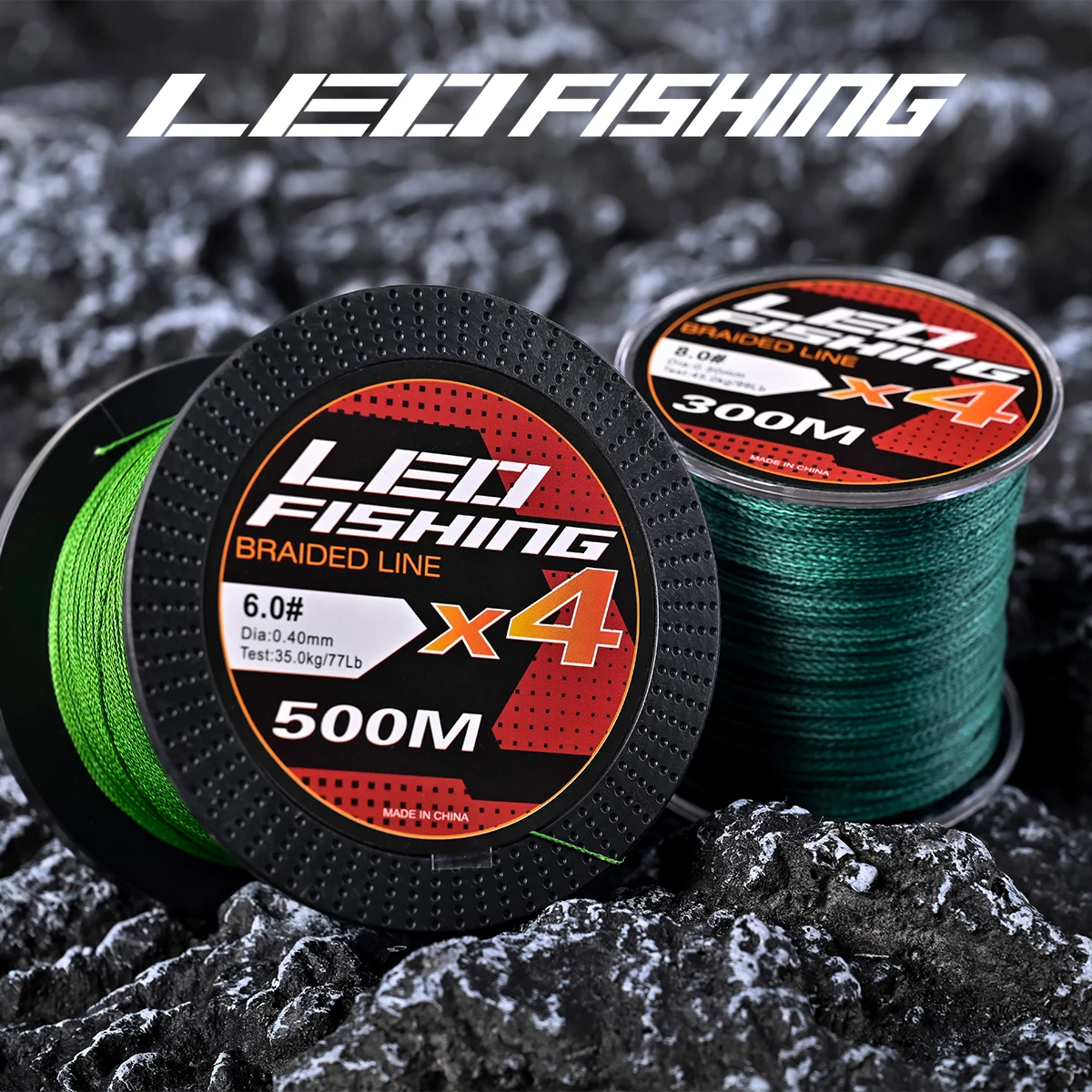 

LEO 300M/500M Superpower Braided Fishing Line 4 Strands Stronger PE Wire for Saltwater Freshwater 328/549Yds