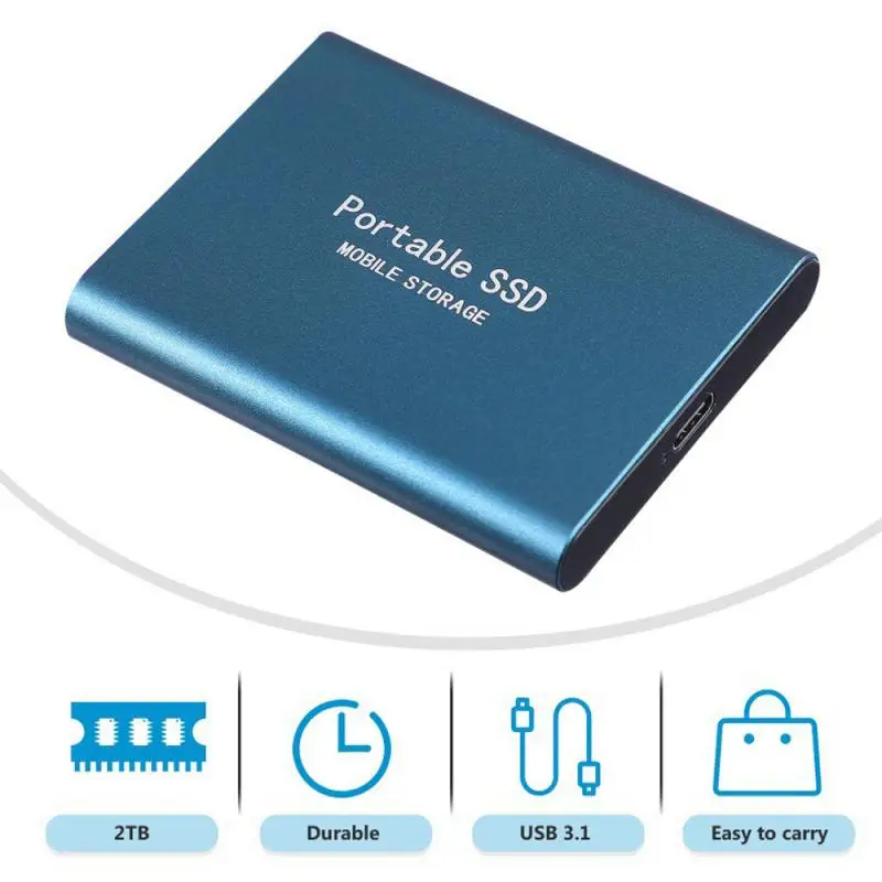 SSD USB 3.1 Высокоскоростной твердотельный накопитель 64 ТБ 32 16 8 4 Портативный внешний