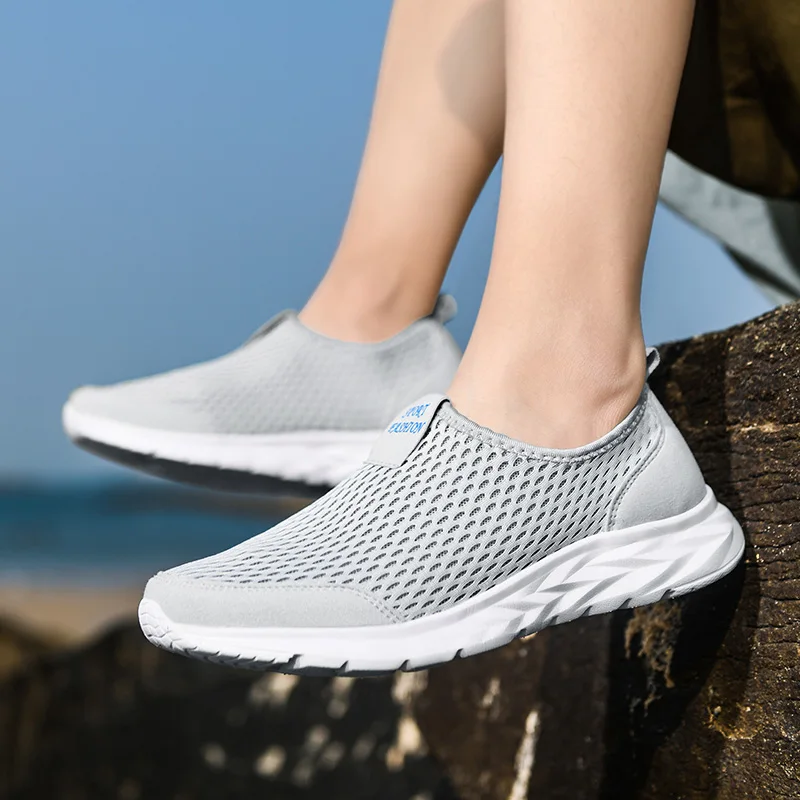 Summer Casual Shoes for Men Mesh Breathable Anti Slip Women Shoes Lightweight Comfortable Loafers Walking Shoes Free Shipping
