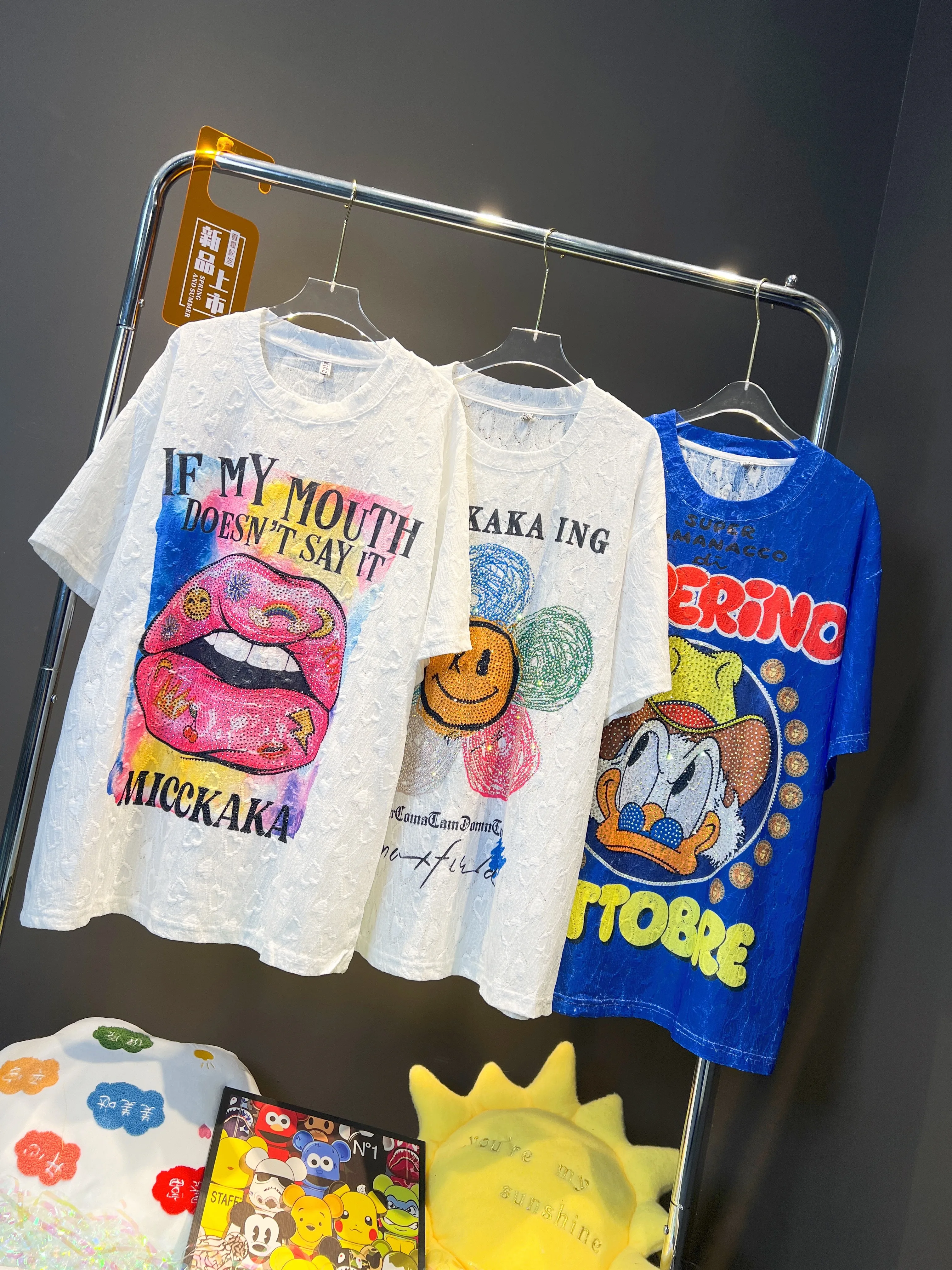 

Женская кружевная рубашка Europe Station, прозрачный пуловер средней длины с вырезами, топ свободного кроя с коротким рукавом, уличная футболка, л...