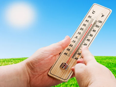 

Wooden thermometer