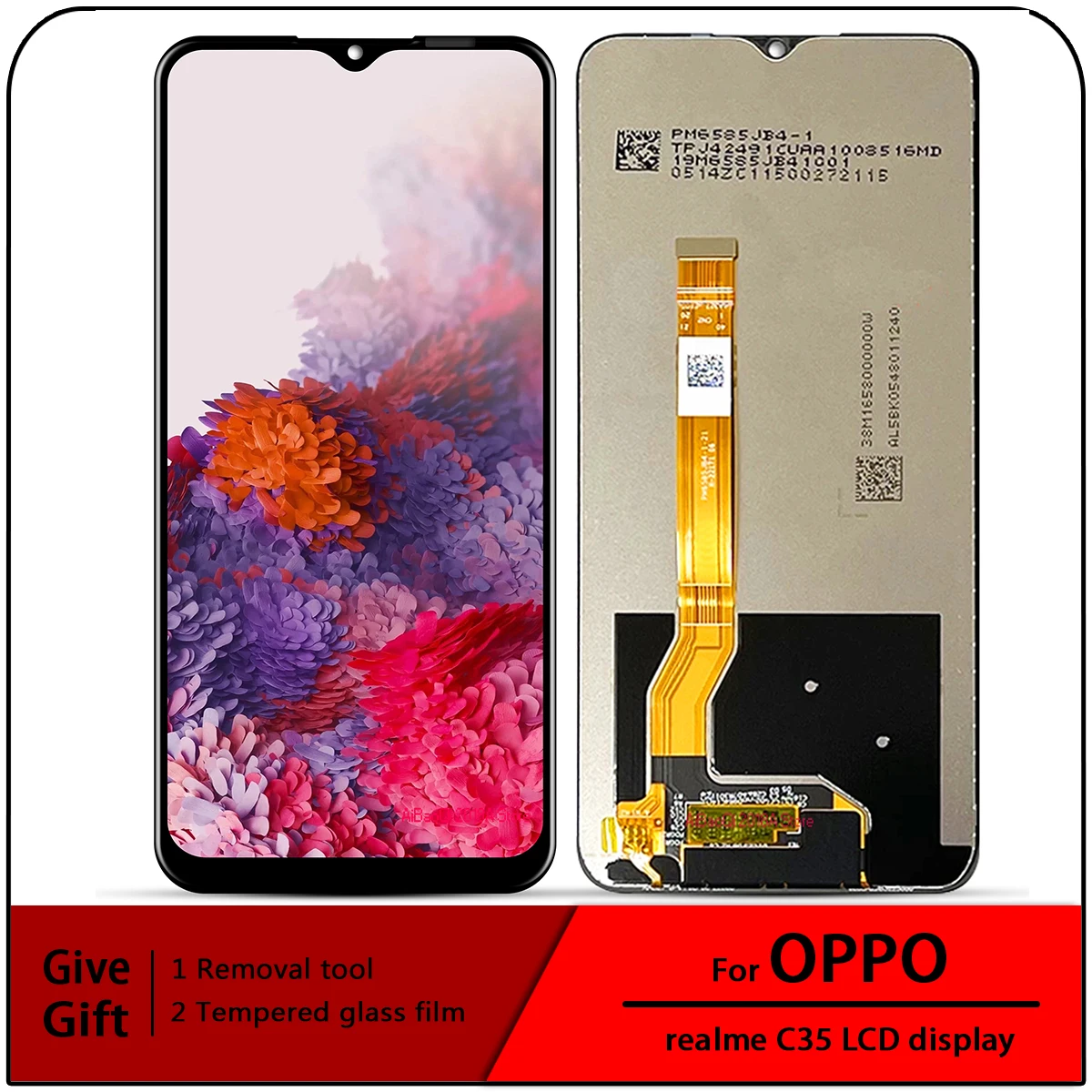 Фото Для OPPO Realme C35 ЖК-дисплей RMX3511, ЖК-экран, сенсорная панель, дигитайзер для Realme C35, ЖК-дисплей с рамкой №1