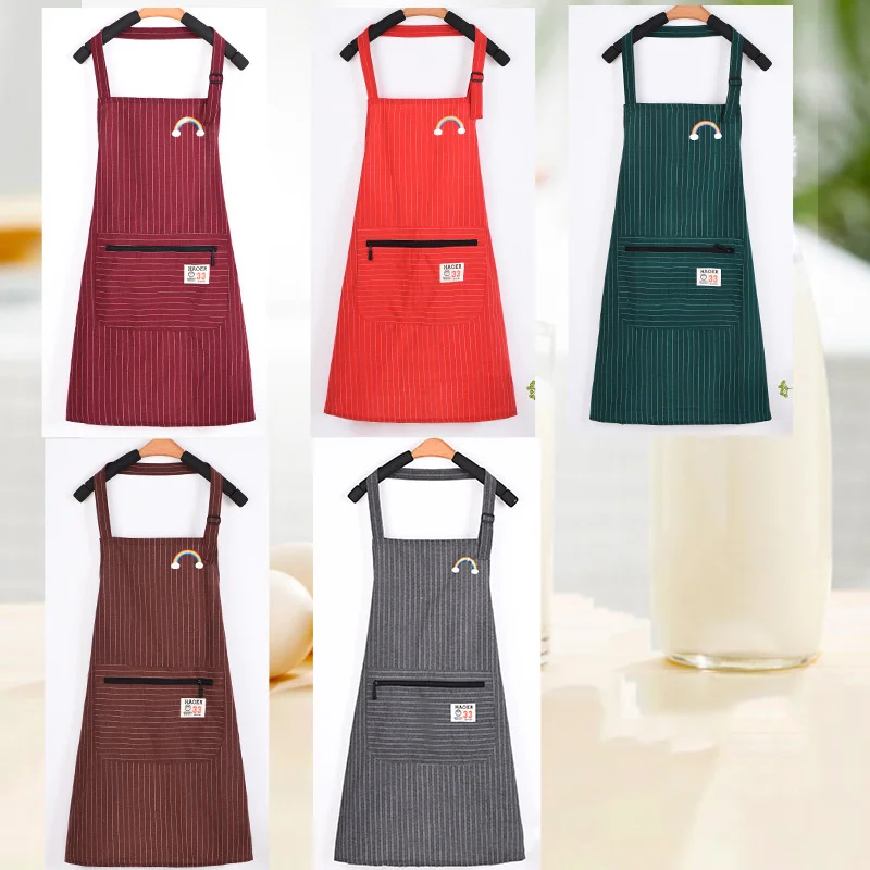 

Thick Zipper Apron Oil-proof Women's Apron Sleeveless Apron Women's Kitchen Oil-proof Work Cute Fashion Adult Oilproof Kitchen
