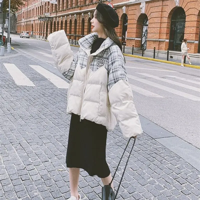 Женская хлопковая куртка со сращением новая зимняя 2024 дизайнерская свободная