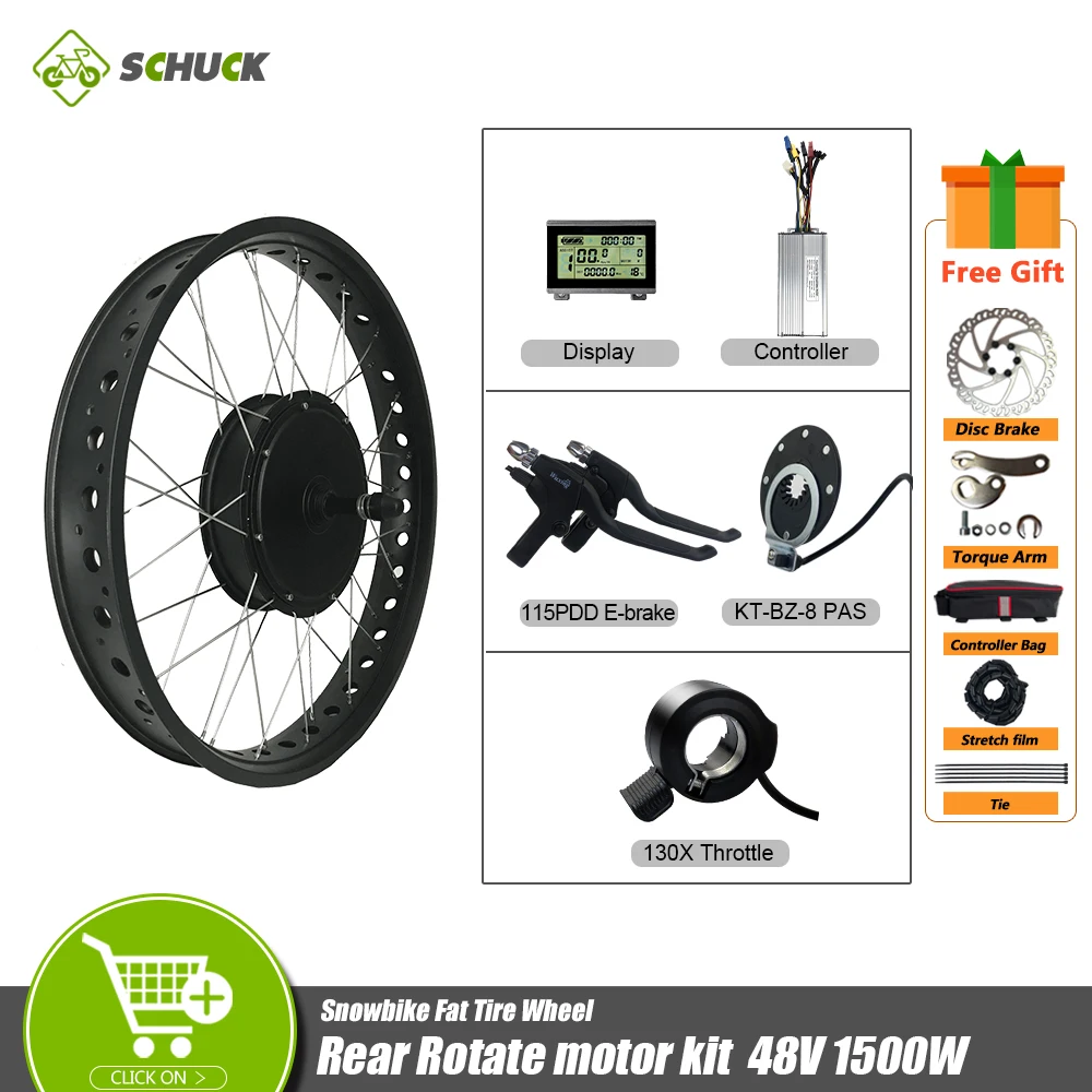 

72V 3000W Rear Rotate Drive Snowbike Motor 20 26 Inch Fat Tire Wheel with KT 72V LCD3 LCD5 LCD8H Display for Electric Scooter