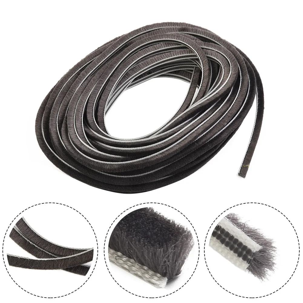 

10m Seal Strip Door Draught Excluder Window Pile Seal Film Door Brush Swal Weather Strip Draught Excluder Door Protector Strip