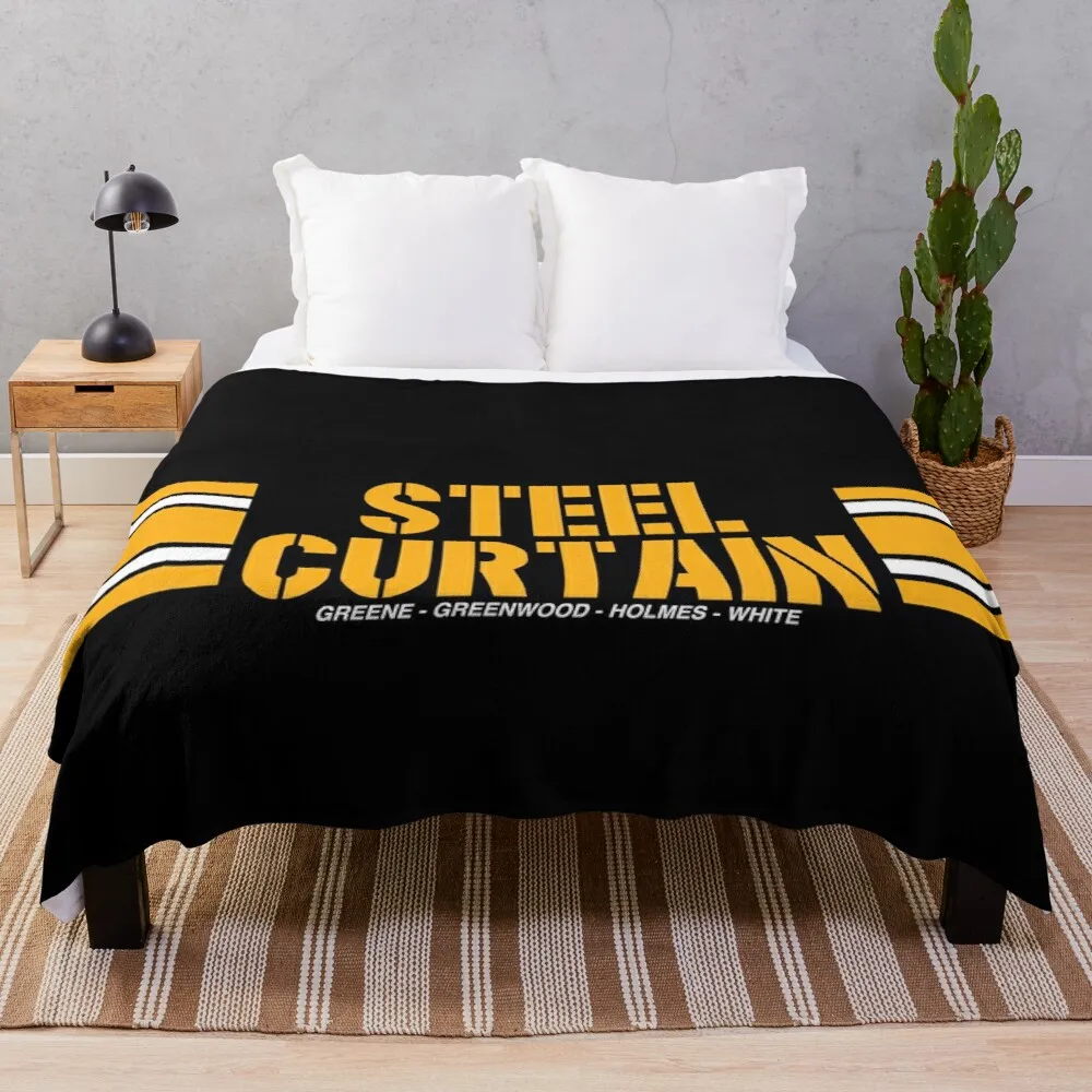 

STEEL CURTAIN Throw Blanket Ultra-Soft Micro Fleece