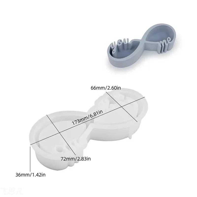 Пара смоляных чашек для свечей зеркальных силиконовых форм DIY гипсовый контейнер
