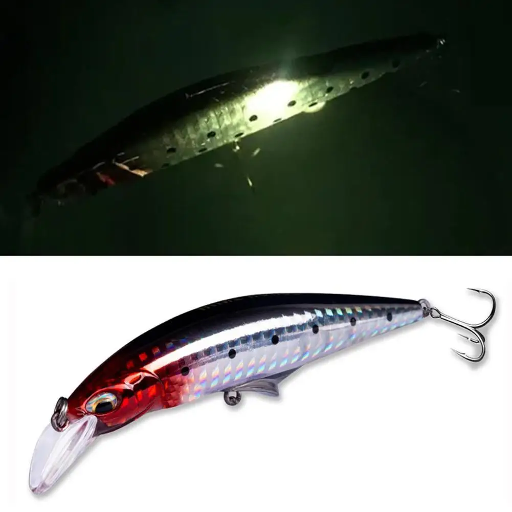 

1Pcs Sinking Fishing Lure Wobbler 12cm 45g Minnow Artificial Laser Hard Bait 3D Eyes Bass Carp Fishing Crankbait Tackle