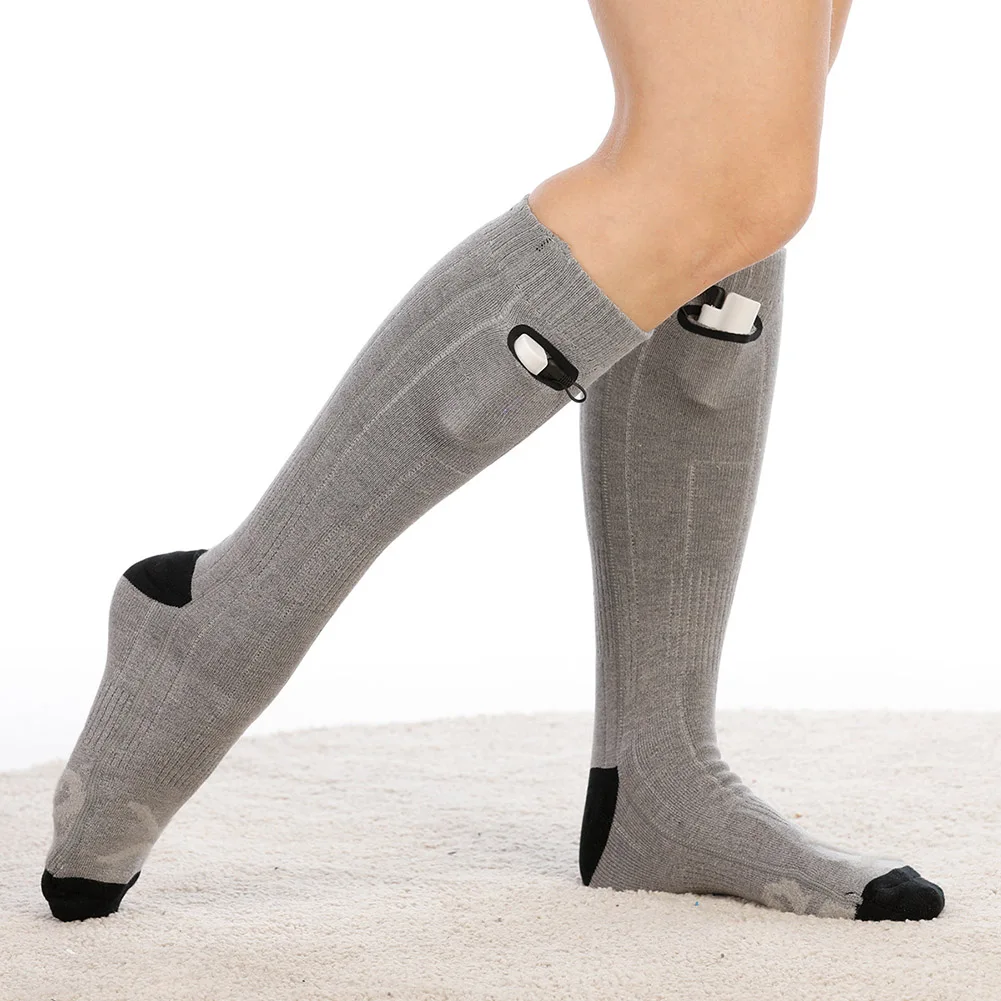 

2200/4500mah 3-Gear Adjustable Electric Heating Socks Breathable Anti-Cold Washable Rechargeable Warmer Heated Thermal Stockings