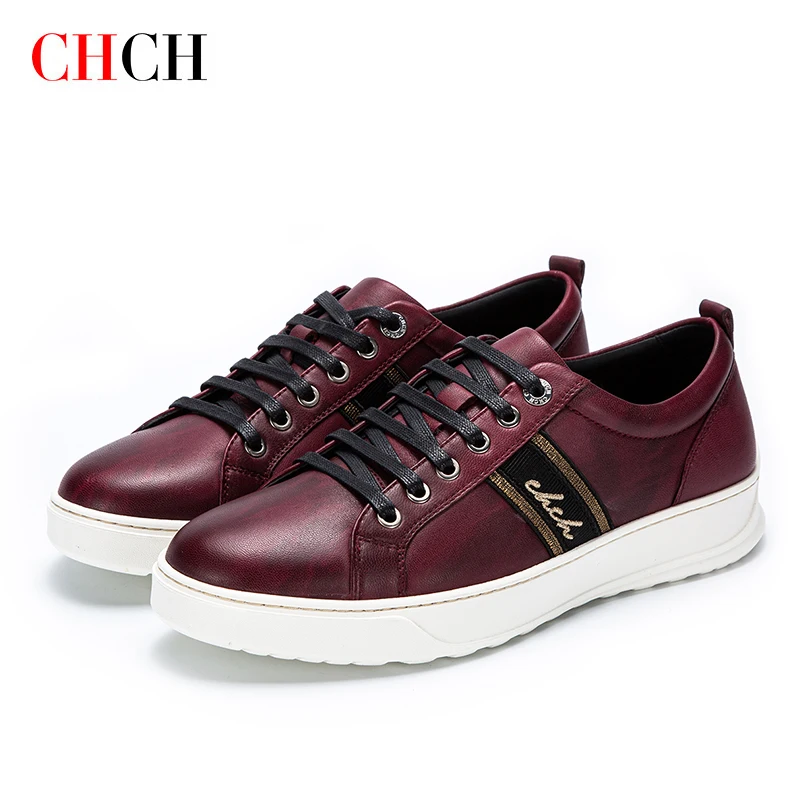 

CHCH Spring Autumn Men Shoes Casual Sneakers Blue Sheep Leather Cow Leather Rubber EVA Sole Fashion Comfortable