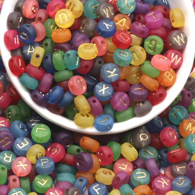 100 шт. акриловые бусины для браслетов ожерелий 7 мм