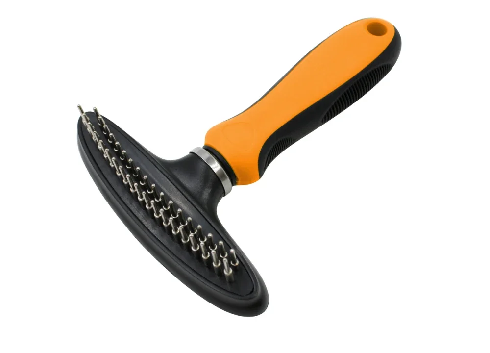 

2022Pet Life ® Flex Series Dual-Row Grooming Rake Pet Comb