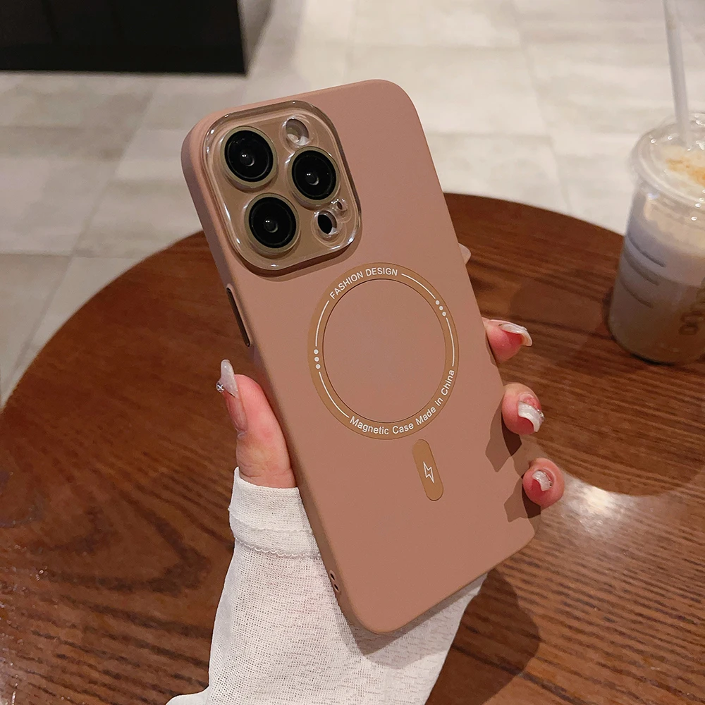 Магнитный чехол для беспроводной зарядки iPhone 15 14 Plus 13 12 11 Pro Max акриловый защитный