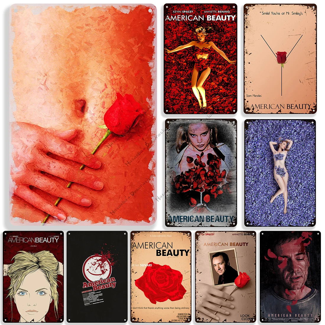 

Ретро-постер из фильма «Американская красота», металлический знак, декоративная металлическая жестяная деталь для бара, клуба, настенный Д...
