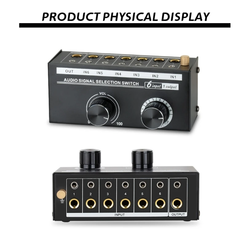 6-позиционный переключатель аудиосистемы металлический корпус аудиоконвертеры