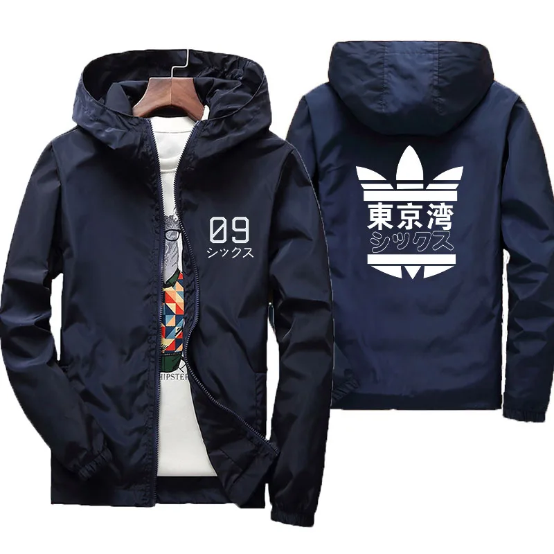 

Fashion Japanese Streetwear Tokyo Bay printing Jacket Hip Hop Patch Designs Slim Fit Pilot Bomber Jacket Coat Men Plus Size