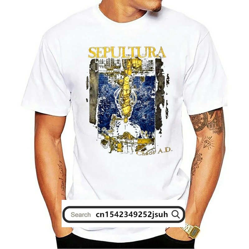 

Sepultura T Shirts Men's Vintage Chaos A.D Short Sleeve Funny XXL Short Sleeves