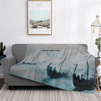 vikings ships from the mist blanket fleece decoration sea mist ship soft throw blankets for bed bedroom bedding throws