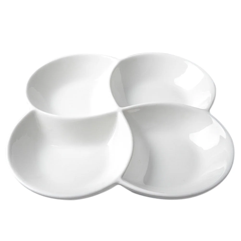 

Compartment Food Plate Ceramic Sauce Dish