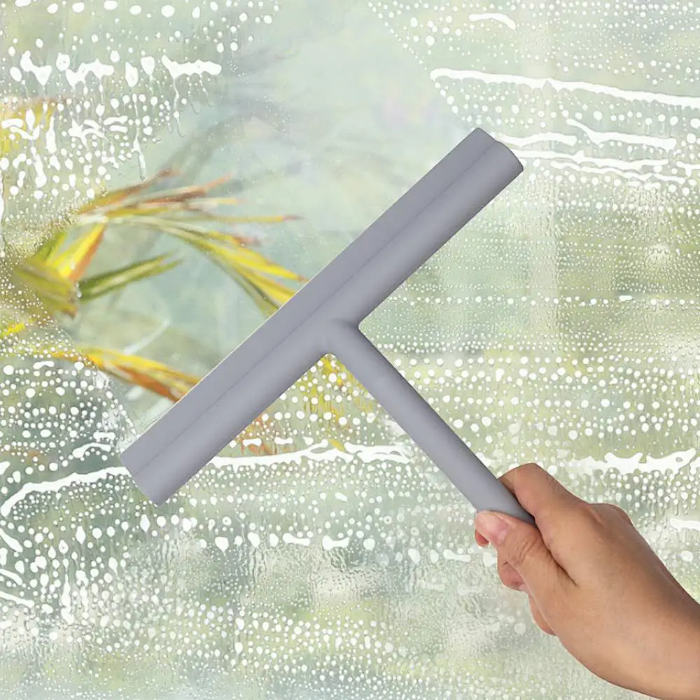 

Household Scraper Cleaner Brush Floor Window Cleaning Water Wall Hanging Bathroom Mirror Wiper Scraper Silicone Glass Cleaning