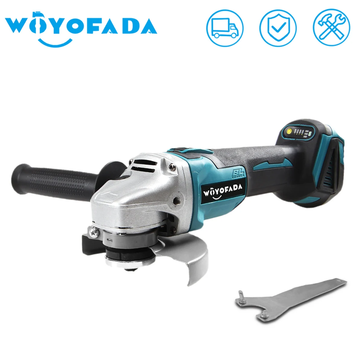 Беспроводная ударная угловая шлифовальная машина для Makita, 18 в, 125 мм