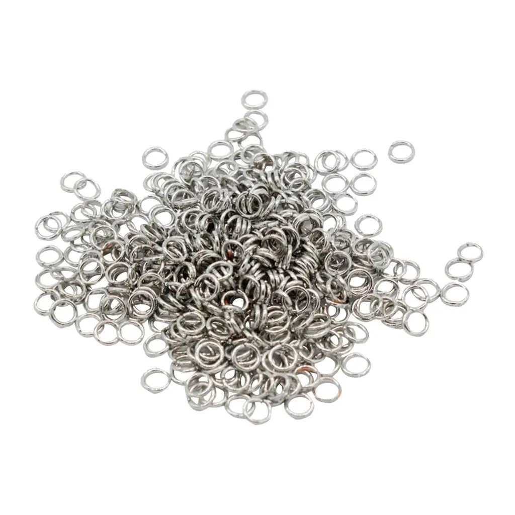 

Approximately 500 metal O-ring connections DIY beads accessories silver all 3