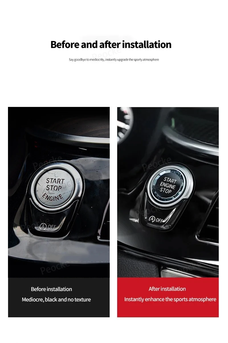 Кнопка переключения двигателя Crystal Start Stop для BMW G20 G26 G28 G29 G05 G30 F10 F20 F30 F26 F22 E71 E70