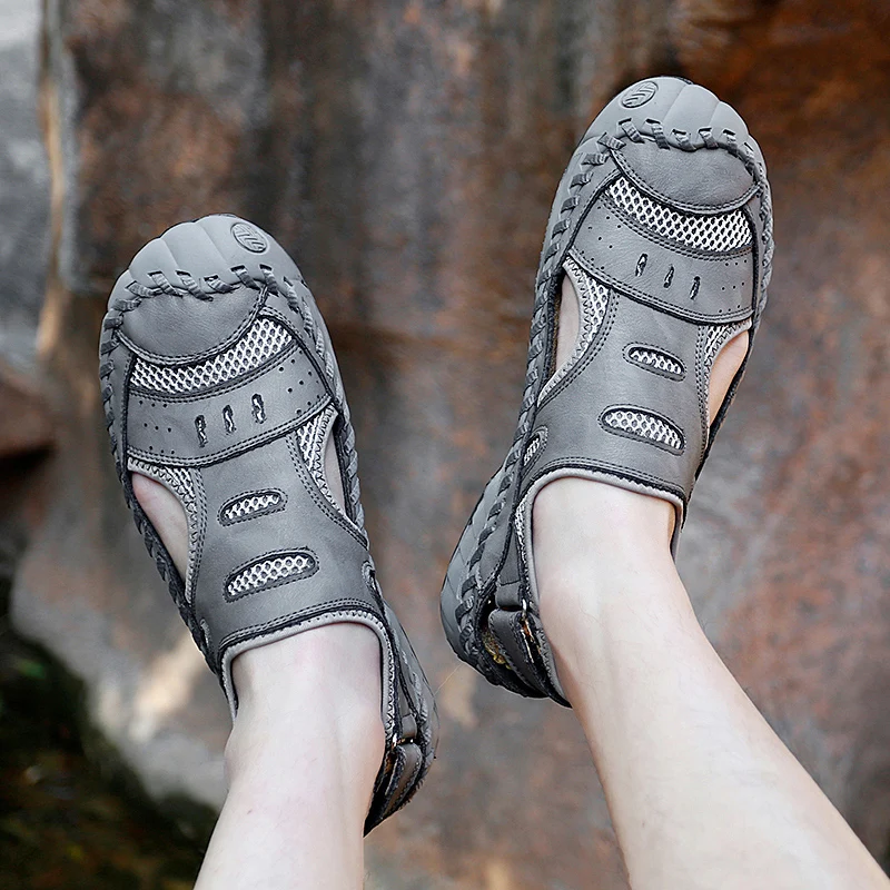 Летняя мужская повседневная пляжная уличная обувь для воды дышащие треккинговые