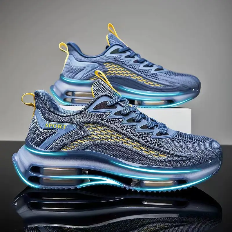 

Summer Men's Breathable Sneakers Trendy Anti-skid Shock Absorption Casual Sports Shoes Running Tennis Masculino Drop-shipping