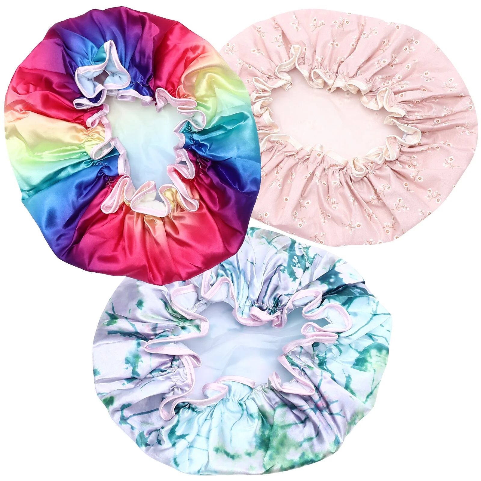 

3 шт., Эластичные Головные уборы для душа