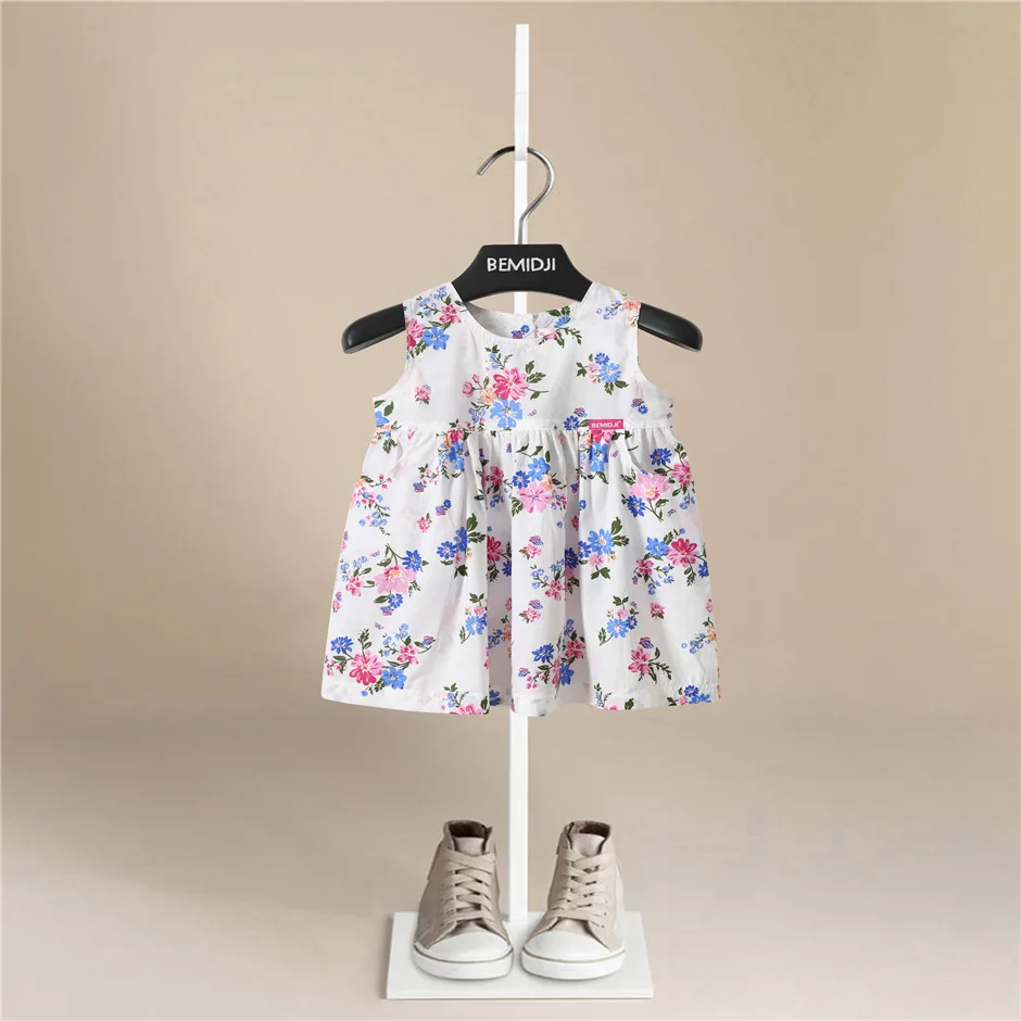 

High-end Summer New Girl Dress+hair Fashion Korean Style Ruffle Sleeve Floral Princess Dress Casual Toddler Children Clothing