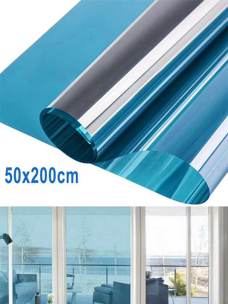 

One Way Mirror Window Privacy Film Glass Anti UV Sun Blocking Heat Insulatio Reflective For Home Office Glass Mirror Film Sticke