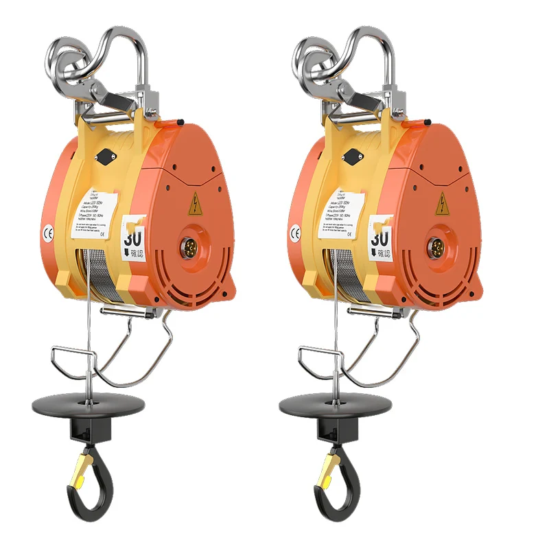 

Ultra-High Efficiency Miniature Electric Hoist Crane 220V/1300W Cable Winch Household Portable Suspended Small Hoist Hoist