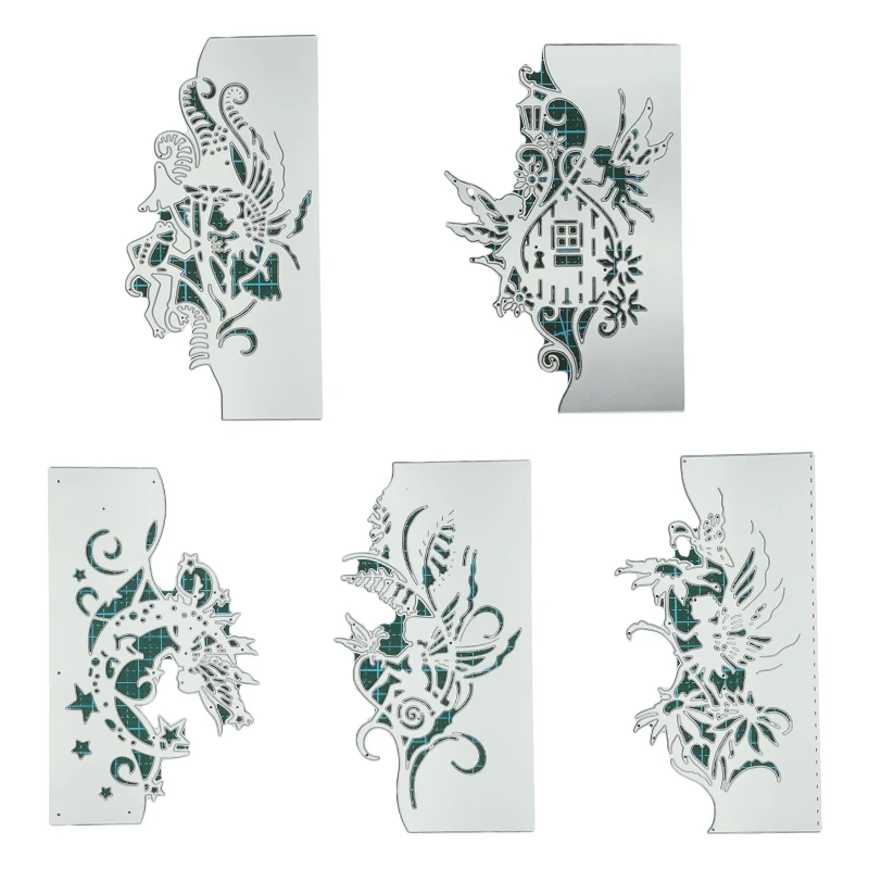 

Flower Fairy Girl Border Metal Cutting Dies Stencil DIY Scrapbooking Template