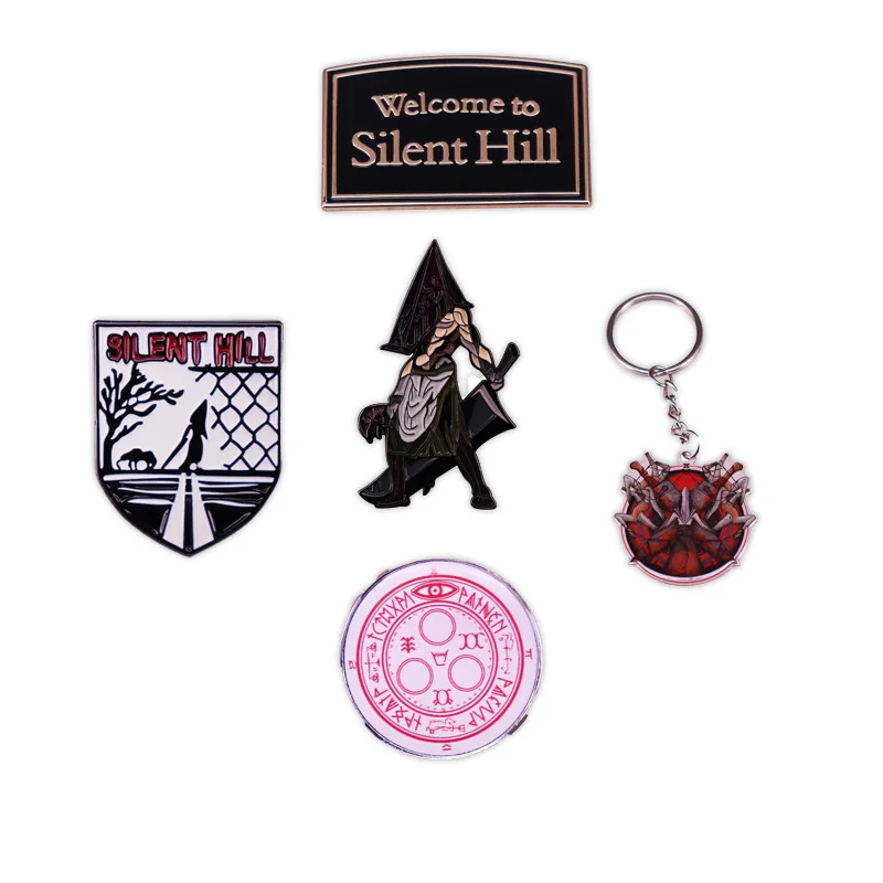 Silent Hill Badge Horror Video Game Enamel Pin Student School Bag Brooch Denim Jacket Subversive Jewelry Accessories Wholesale